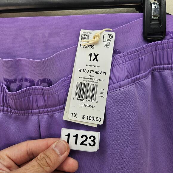 ADIDAS WOMEN'S 1X TIRO SUIT UP PURPLE TRRACK PANTS ADV HY3839 - Picture 3 of 7